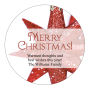 Circle Christmas Star Christmas Labels